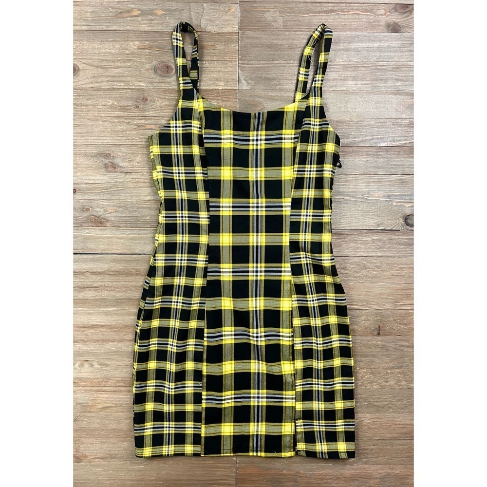 H&M Divided Fitted Plaid Mini Dress